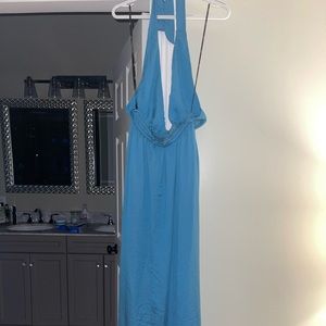 Lulus halter maxi dress. Teal color.